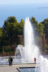 神戸須磨離と海釣り公園の景色