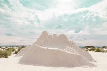 contrast sand dunes mountain 
