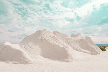 white sand dunes landscape