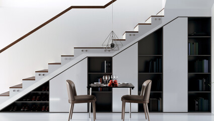 3d render of living room