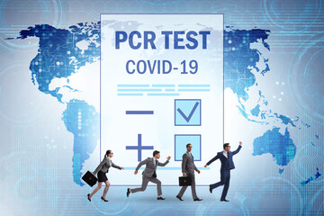 Business people in the coronavirus covid-19 test concept