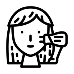 laser lifting line icon vector. laser lifting sign. isolated contour symbol black illustration