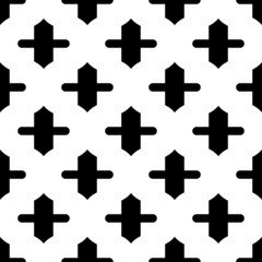 Obraz premium Seamless pattern with stylized ogee ornament. Oriental traditional ornamentation with repeated shapes. Window tracery wallpaper. Grid motif. Digital paper, textile print, web design. Vector tiles art.