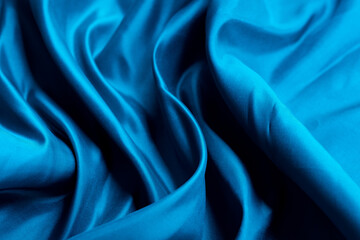 blue fabric texture background, abstract, closeup texture of cloth