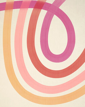 Colorful Minimal Painting Of Bold Stripes