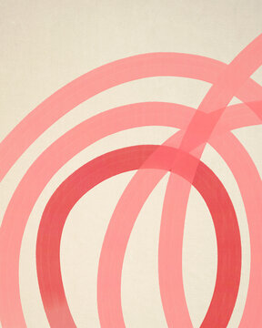 Abstract Pink Curved Painted Lines