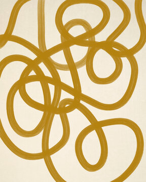 Twisting Yellow Painted Lines