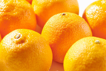 Macro View of Clementine Oranges