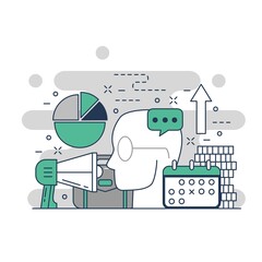 Career growth conceptual website illustration design 1