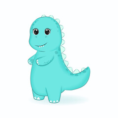 Cute Little Dinosaur cartoon illustration