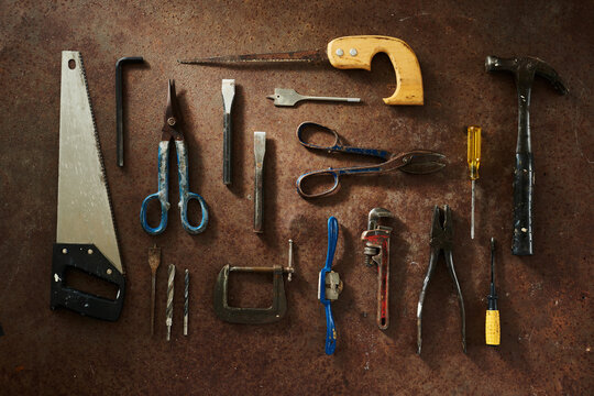 Arrangement of DIY Tools Shot from Above
