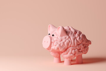 Brain shaped piggy bank