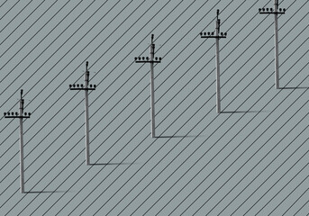 Collage Art With Electric Poles