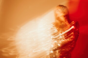 Surreal warm light portrait