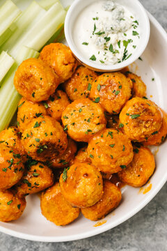 Overhead Buffalo Chicken Meatballs