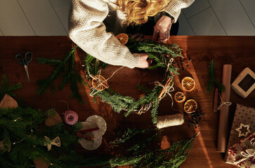 Christmas wreath decoration