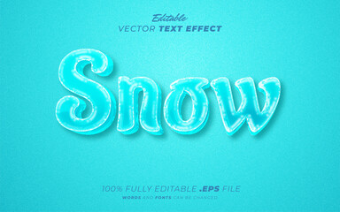 Snow editable text effect