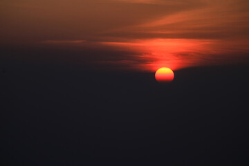 Sunset as seen from Hanuman Gari , Nainital