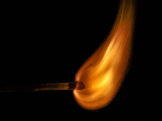 A Match Stick in flames