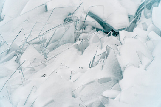 Brocken Crystal clear ice