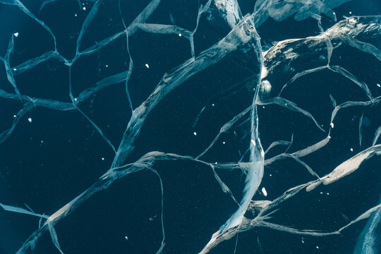 Clear ice background 