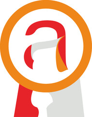 Fototapeta premium Logo of the letter A with circles