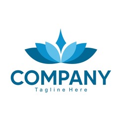 lotus flower logo template vector design