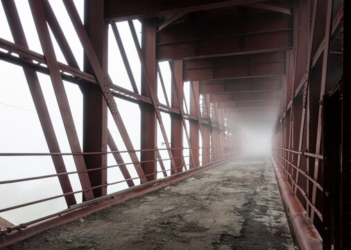 A foggy morning over Attock Bridge