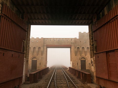 A foggy morning over Attock Bridge