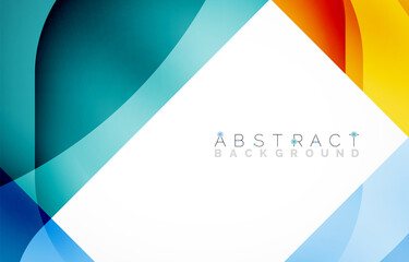 Minimal background. Abstract square shape with round corners created with wavy forms. Vector Illustration For Wallpaper, Banner, Background, Landing Page