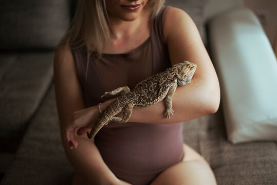 Woman with her pet