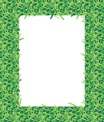 芝生の上に置いてある紙