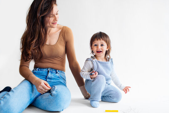 Mother and Daughter Drawing 