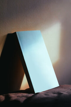 Book leaning against the wall