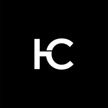  Letter HC Logo Design. Letter HC logo monogram icon vector template. Creative Minimal HC Monogram