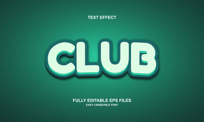 editable text effect club