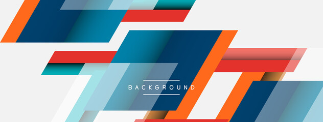 Vector background. Abstract overlapping color lines design with shadow effects. Illustration for wallpaper banner background or landing page