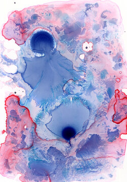 Ink and watercolor abstract background