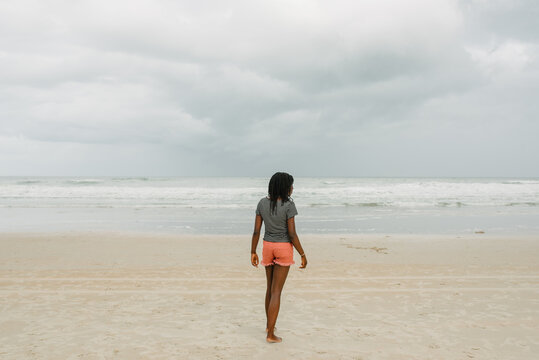 Black girl on beach