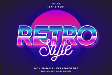 80's retro style editable text effect © Kardus Studio