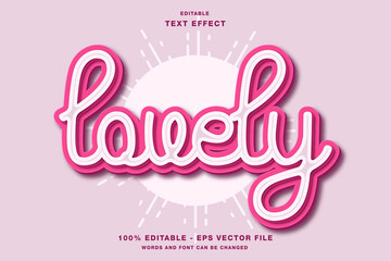 Lovely Pink 3D for Valentine's Day Editable Text Effect