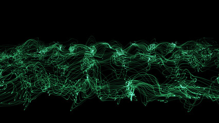 modern abstract  design. dark abstract background with green glowing lines a high resolution
