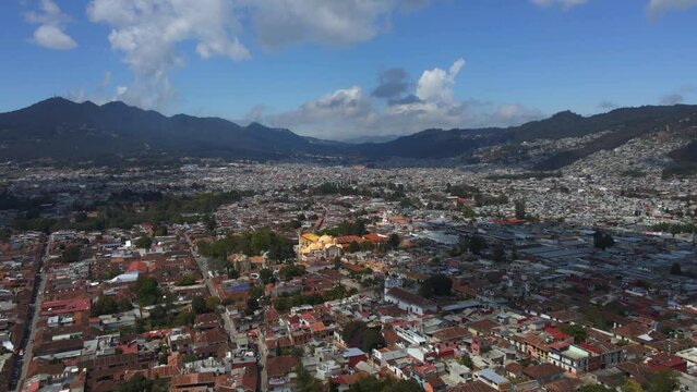 City San Cristobal de Las Casas in Chiapas, Mexico. Aerial View