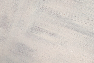 abstract light creative background - rough linen canvas unevenly covered with white primer. Toning, blur. Temporary object.