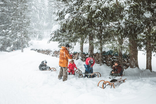 sledding break