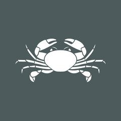 Crab Icon. Isolated crab on blank background. Vector illustration