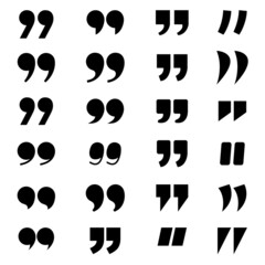 Set of quote mark. Quotes icon vector set.