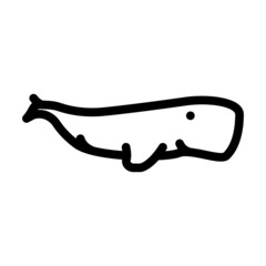 whale marine mammal animal line icon vector. whale marine mammal animal sign. isolated contour symbol black illustration