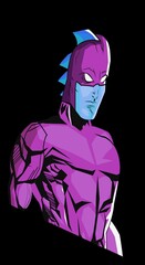 3d render illustration, Cartoon character of avenger hero