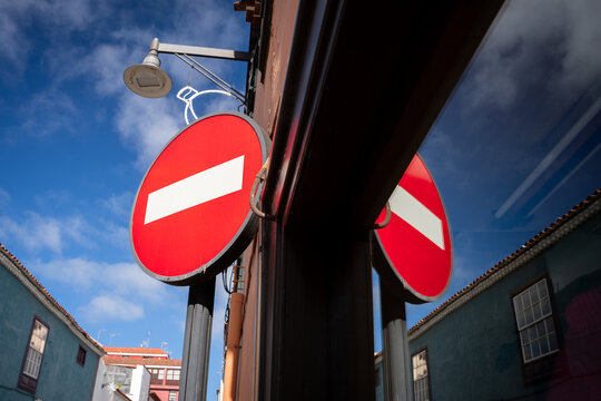 Forbidden traffic sign.